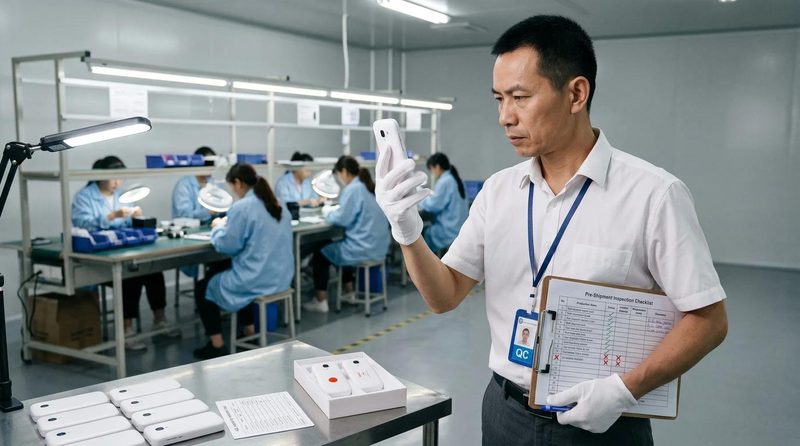 Quality inspection at a China factory
